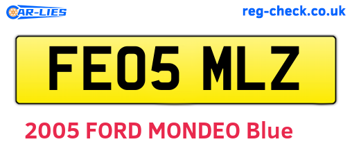 FE05MLZ are the vehicle registration plates.