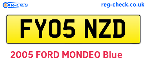 FY05NZD are the vehicle registration plates.