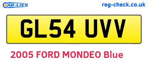 GL54UVV are the vehicle registration plates.
