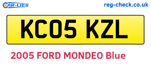 KC05KZL are the vehicle registration plates.