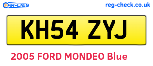 KH54ZYJ are the vehicle registration plates.