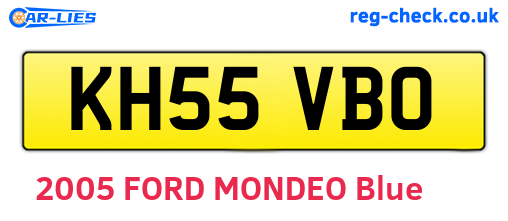 KH55VBO are the vehicle registration plates.
