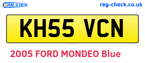 KH55VCN are the vehicle registration plates.