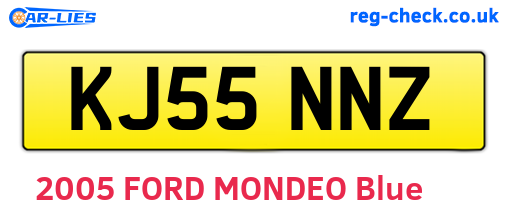 KJ55NNZ are the vehicle registration plates.