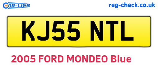 KJ55NTL are the vehicle registration plates.