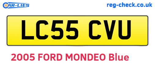 LC55CVU are the vehicle registration plates.