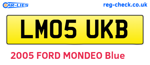 LM05UKB are the vehicle registration plates.