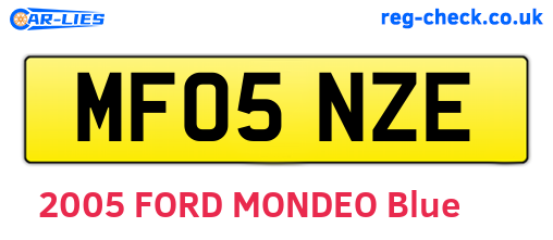 MF05NZE are the vehicle registration plates.