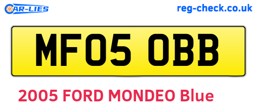 MF05OBB are the vehicle registration plates.