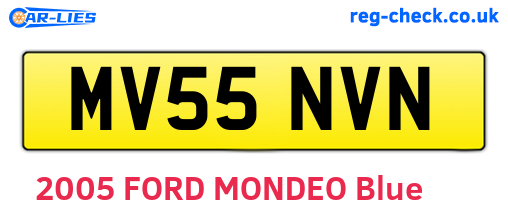 MV55NVN are the vehicle registration plates.