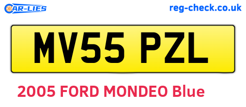 MV55PZL are the vehicle registration plates.