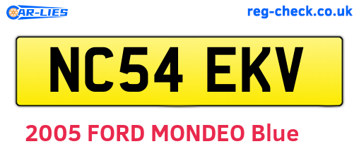 NC54EKV are the vehicle registration plates.