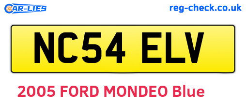 NC54ELV are the vehicle registration plates.