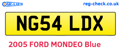 NG54LDX are the vehicle registration plates.