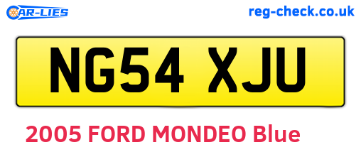 NG54XJU are the vehicle registration plates.