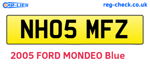 NH05MFZ are the vehicle registration plates.