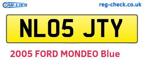 NL05JTY are the vehicle registration plates.
