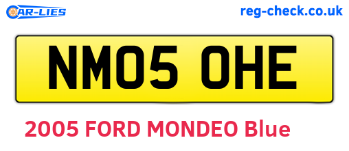 NM05OHE are the vehicle registration plates.