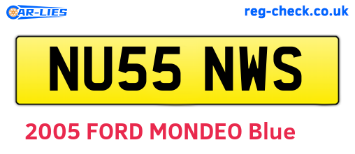 NU55NWS are the vehicle registration plates.