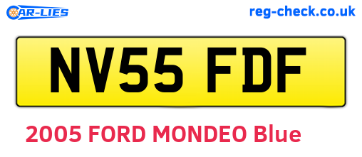 NV55FDF are the vehicle registration plates.