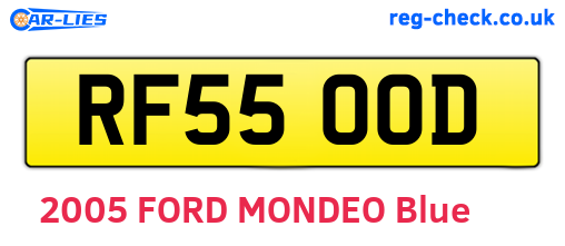 RF55OOD are the vehicle registration plates.