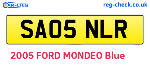 SA05NLR are the vehicle registration plates.