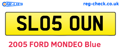 SL05OUN are the vehicle registration plates.