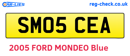 SM05CEA are the vehicle registration plates.