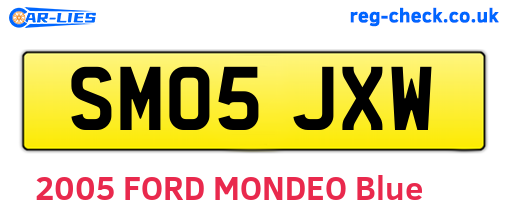 SM05JXW are the vehicle registration plates.