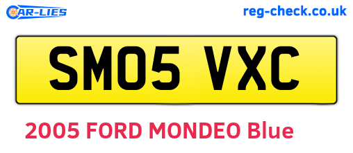 SM05VXC are the vehicle registration plates.