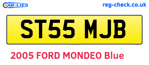 ST55MJB are the vehicle registration plates.