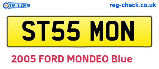 ST55MON are the vehicle registration plates.