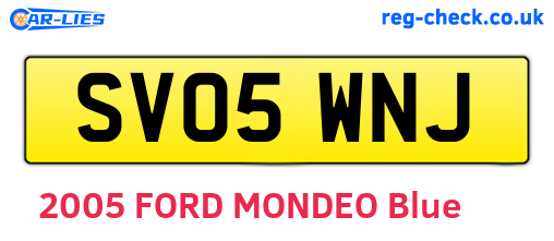SV05WNJ are the vehicle registration plates.