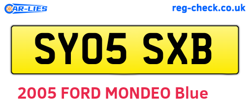 SY05SXB are the vehicle registration plates.