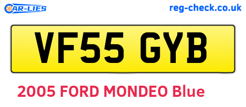 VF55GYB are the vehicle registration plates.