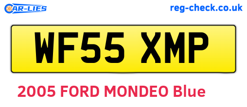 WF55XMP are the vehicle registration plates.