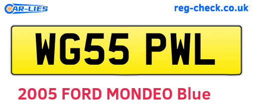WG55PWL are the vehicle registration plates.