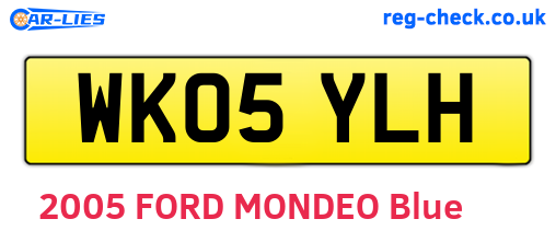 WK05YLH are the vehicle registration plates.