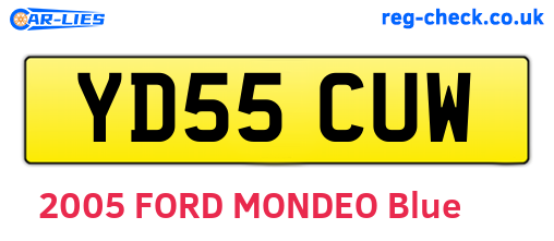 YD55CUW are the vehicle registration plates.