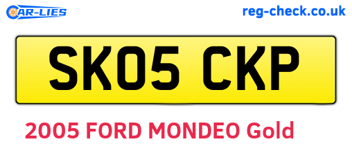 SK05CKP are the vehicle registration plates.