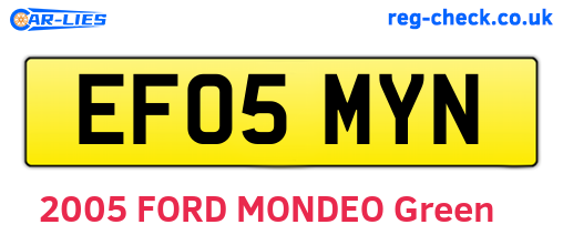 EF05MYN are the vehicle registration plates.