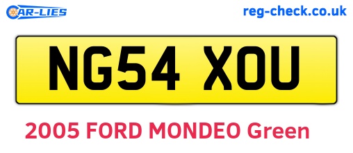 NG54XOU are the vehicle registration plates.