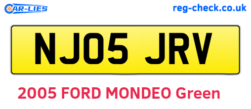 NJ05JRV are the vehicle registration plates.