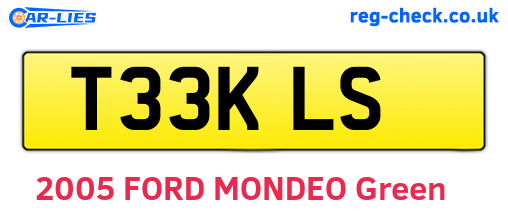 T33KLS are the vehicle registration plates.