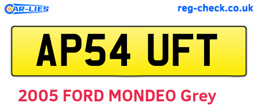 AP54UFT are the vehicle registration plates.