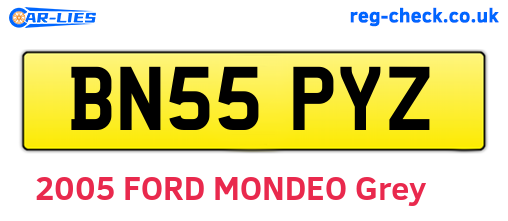 BN55PYZ are the vehicle registration plates.