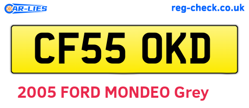 CF55OKD are the vehicle registration plates.