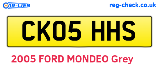 CK05HHS are the vehicle registration plates.