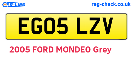 EG05LZV are the vehicle registration plates.