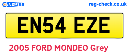 EN54EZE are the vehicle registration plates.
